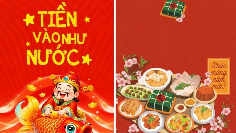 Hình nền đỏ ngày Tết cho điện thoại 5