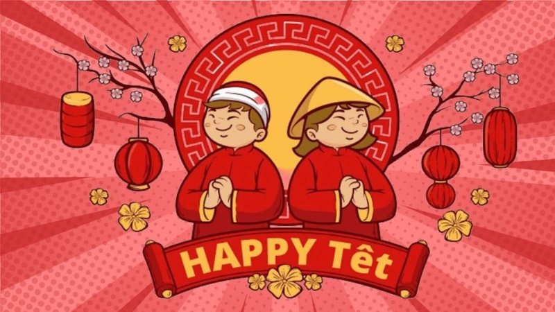 Hình nền đỏ ngày Tết cho máy tính 4