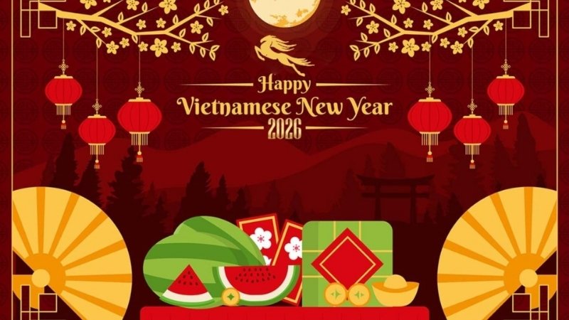 Hình nền đỏ ngày Tết câu chúc năm mới 5