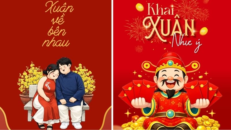 Hình nền đỏ ngày Tết cho điện thoại 4