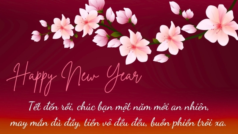 Hình nền đỏ ngày Tết câu chúc năm mới 2