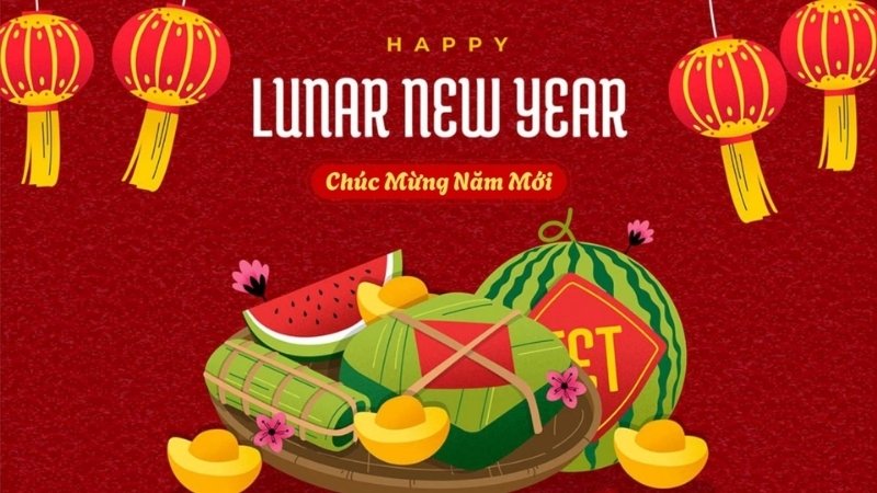 Hình nền đỏ ngày Tết câu chúc năm mới 4