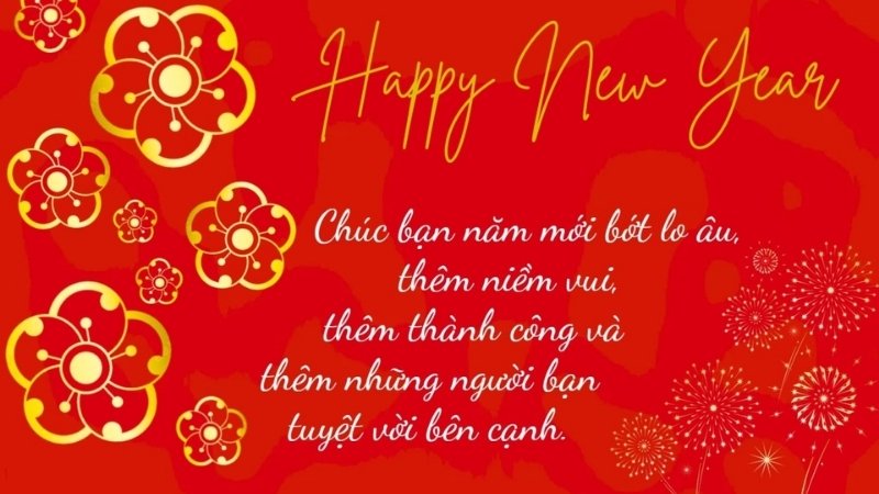 Hình nền đỏ ngày Tết câu chúc năm mới 10