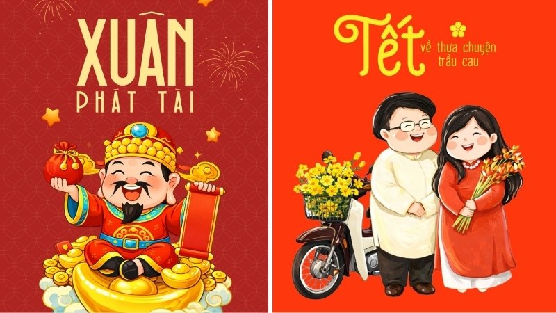 Hình nền đỏ ngày Tết cho điện thoại 1