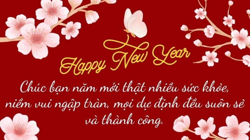 Hình nền đỏ ngày Tết câu chúc năm mới 3