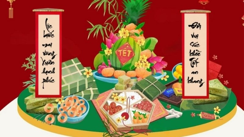 Hình nền đỏ ngày Tết câu chúc năm mới 6