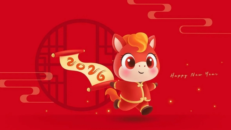 Hình nền đỏ ngày Tết linh vật 12 con giáp 5