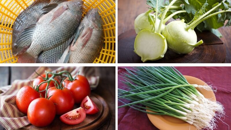 Nguyên liệu làm canh cá su hào