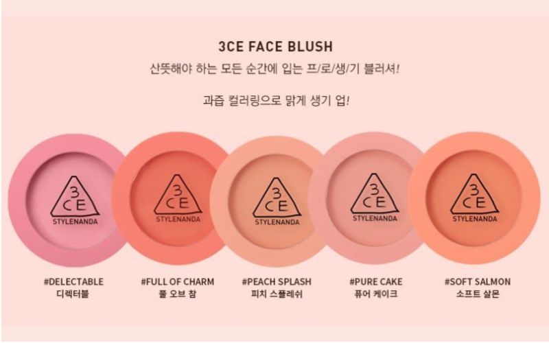 Má hồng sắc ấm cho hiệu ứng ửng hồng tự nhiên, trẻ trung