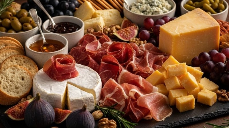 Bày trí khay thịt nguội phô mai phong cách trẻ trung, hiện đại