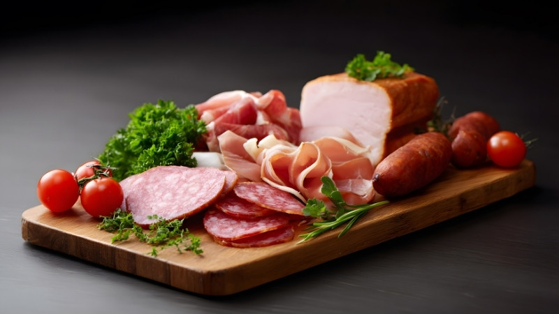 Các loại thịt nguội phổ biến gồm salami, prosciutto, jambon, xúc xích và thịt xông khói
