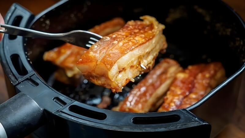 Ba chỉ heo nướng nồi chiên không dầu