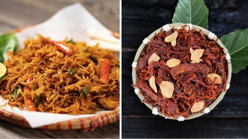 Khô gà lá chanh / Khô heo cháy tỏi