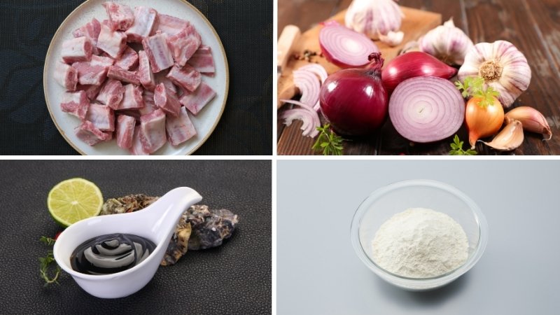 Nguyên liệu làm sườn nướng