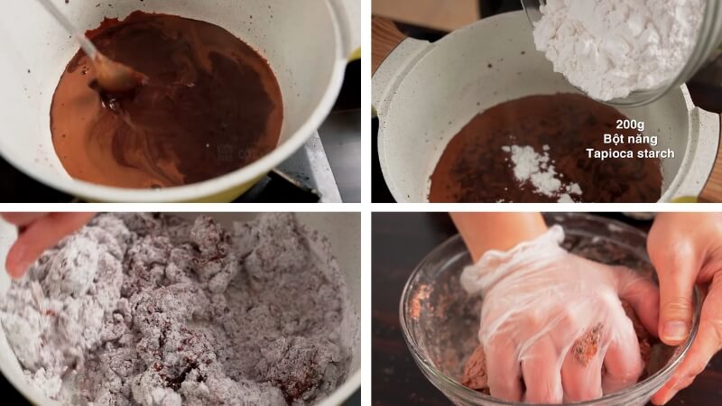 Sơ chế và nhào bột Milo Sơ chế và nhào bột Milo