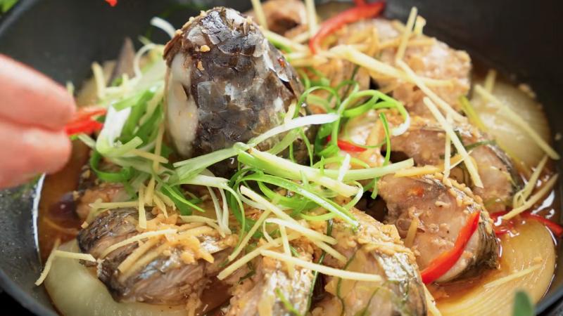 Thành phẩm món cá hấp