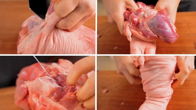 Sơ chế và lóc xương chân giò