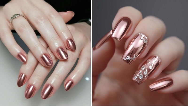 Tráng gương màu Rose Gold 1