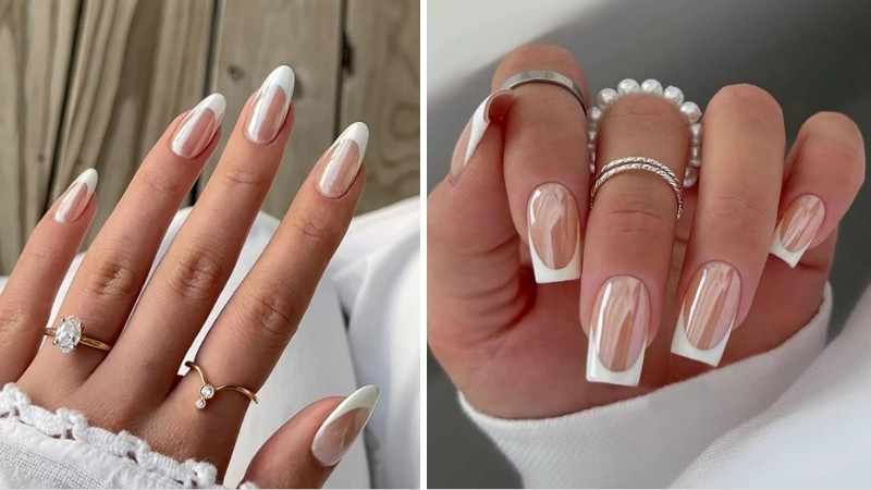 Mẫu nail tráng gương đầu móng 3