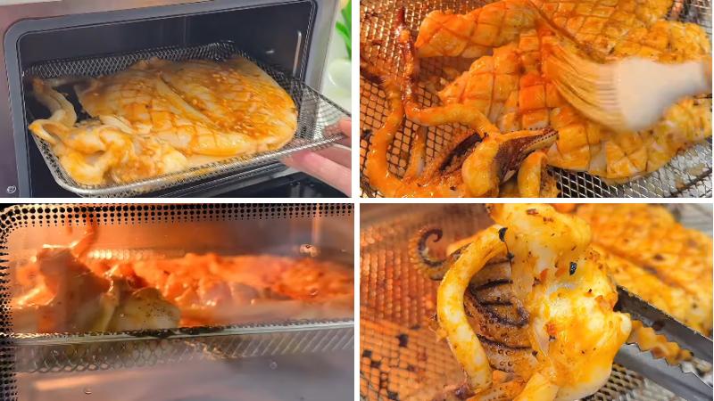 Nướng mực Nướng mực