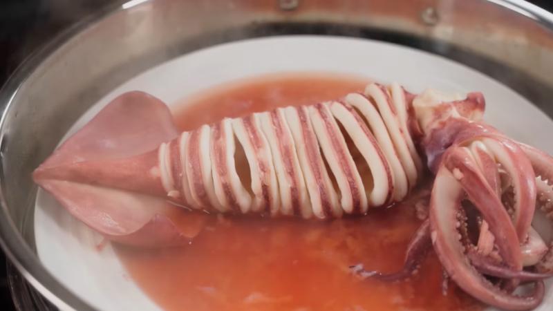 Hấp mực Hấp mực