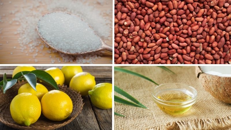 Nguyên liệu làm kẹo dồi lạc Nguyên liệu làm kẹo dồi lạc