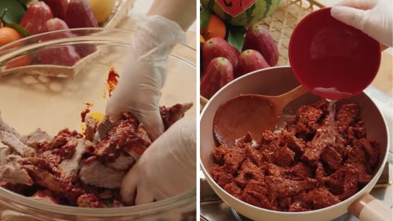 Nấu sốt & ướp bò khô