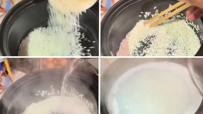 Rang gạo và nấu cháo