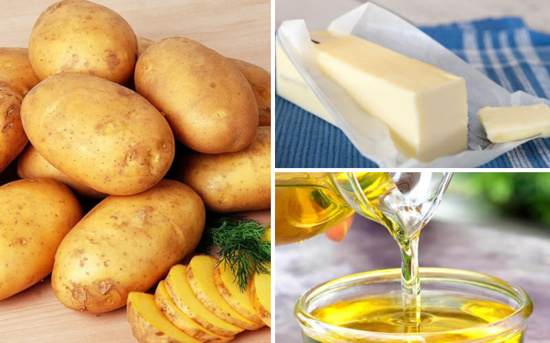 Nguyên liệu làm khoai tây ngàn lớp