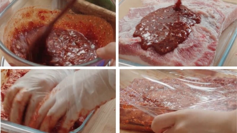 Pha sốt và ướp thịt