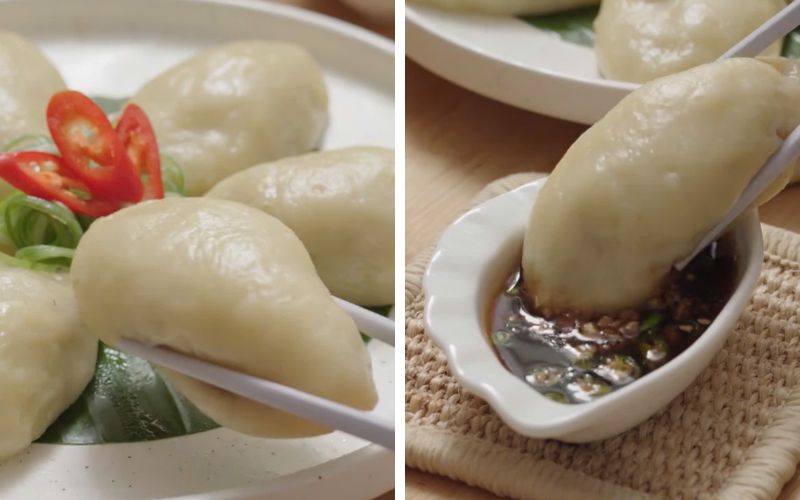 Bánh mềm dẻo, nhân tôm thịt ngọt thơm, dễ ăn