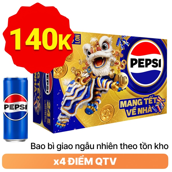 Thùng 24 lon Pepsi Sleek 235ml
