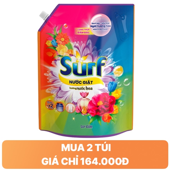 Nước giặt Surf hương nước hoa túi 3.1kg