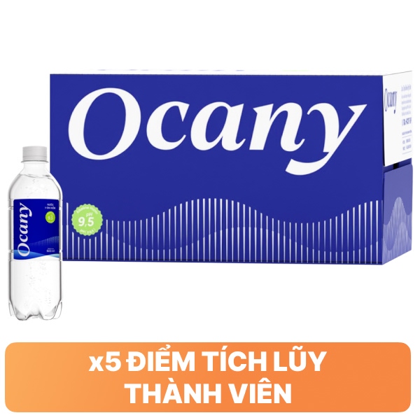 Thùng 24 chai nước i-on kiềm Ocany 500ml