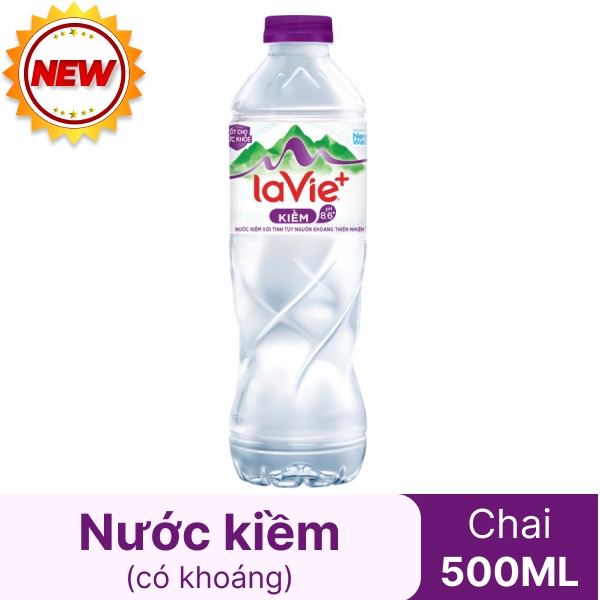 Nước kiềm có khoáng La Vie+ 500ml