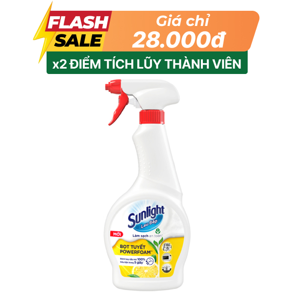 Xịt lau bếp Sunlight bọt tuyết 500ml