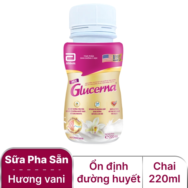 Sữa pha sẵn Glucerna vani chai 220ml