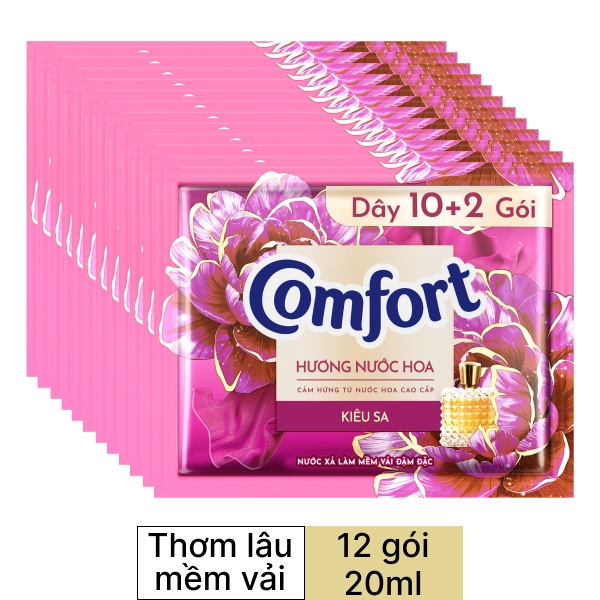12 gói nước xả Comfort kiêu sa 20ml