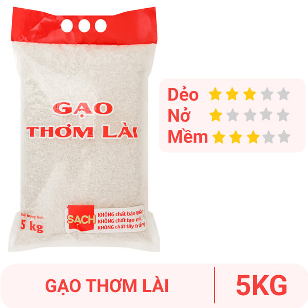 Gạo thơm lài túi 5kg
