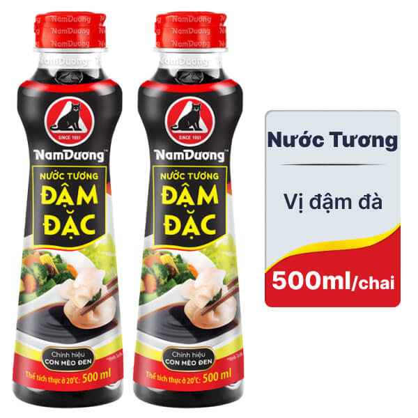 2 chai nước tương đậm đặc Nam Dương 500ml