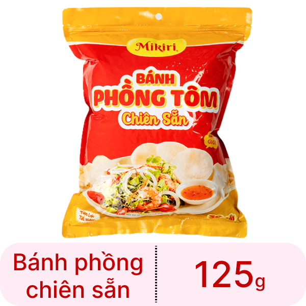 Bánh phồng tôm chiên sẵn Mikiri gói 125g