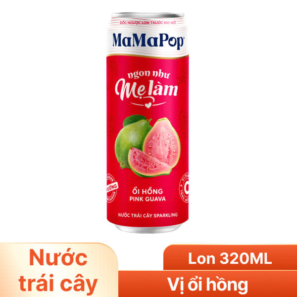 Nước trái cây có ga ổi hồng MaMaPop 320ml