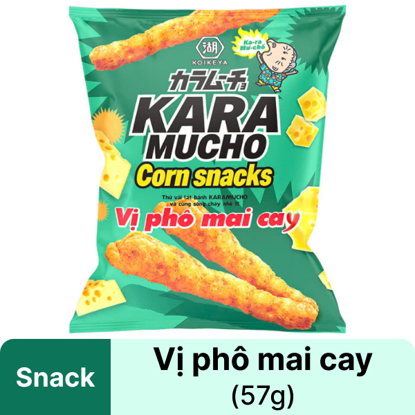 Snack bắp vị phô mai cay Koikeya Karamucho 57g