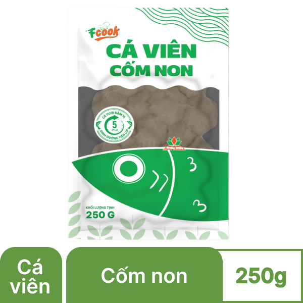 Cá viên cốm non Fcook Hoa Doanh gói 250g