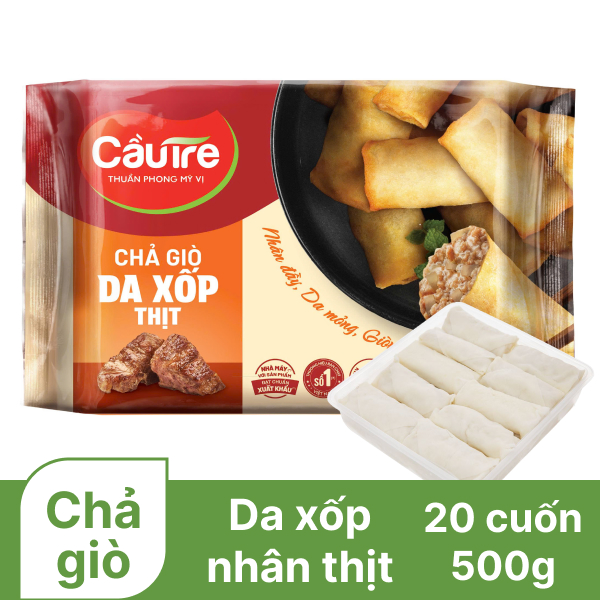 Chả giò da xốp nhân thịt Cầu Tre gói 500g