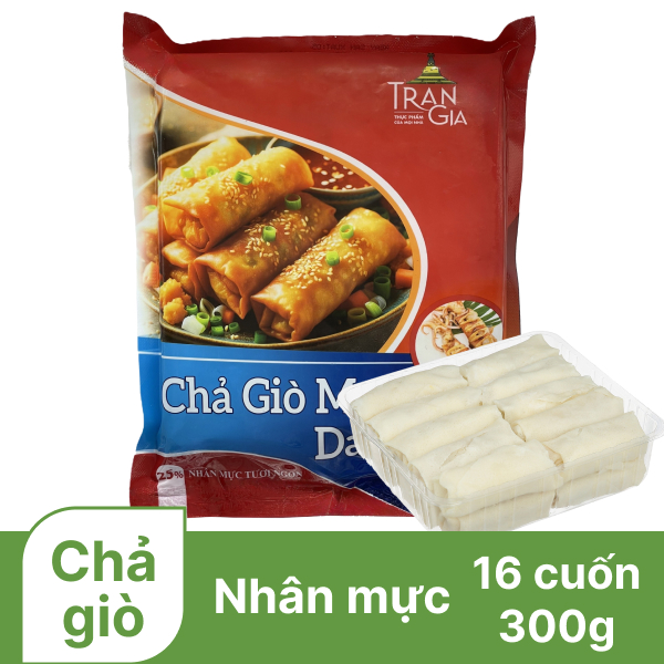 Chả giò da xốp mực Trần Gia 300g