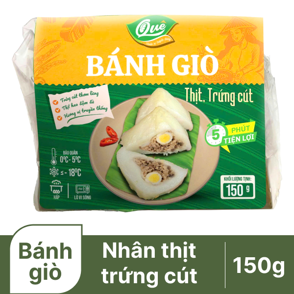 Bánh giò nhân thịt heo 1 trứng cút Hoa Doanh 150g