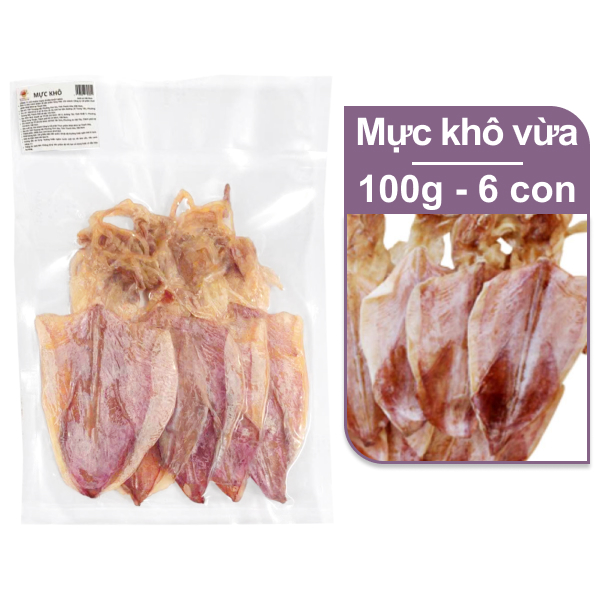 Mực khô size vừa Nhật Minh gói 100g (5 - 6 con)