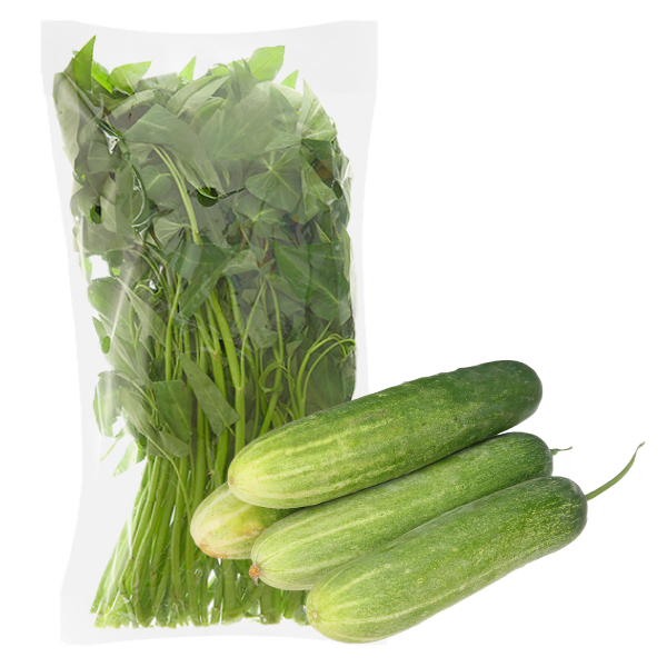 Combo tiết kiệm (Dưa leo 1kg + Rau muống nước 400g)
