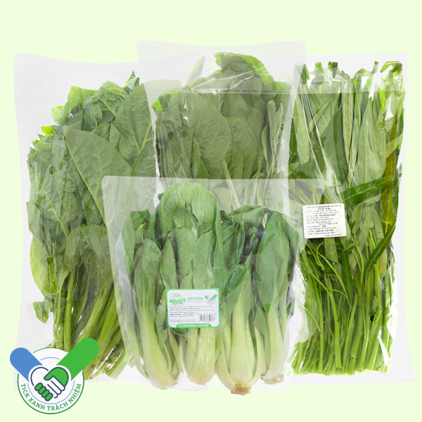 Combo 4 Loại Rau (Cải thìa, Cải Ngọt, Mồng Tơi, Rau muống)